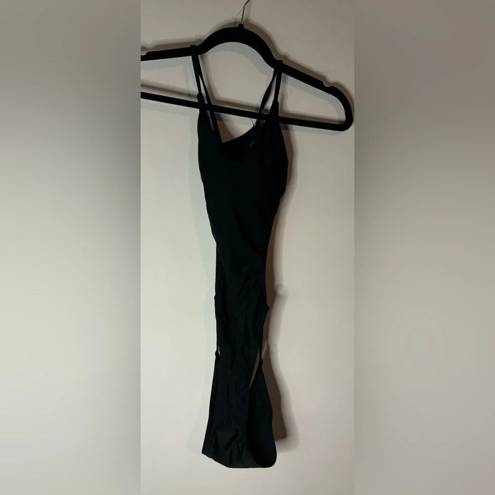 NWT Xhiliration Womens Black Monokini size small (0-2) strappy Beach Vacation